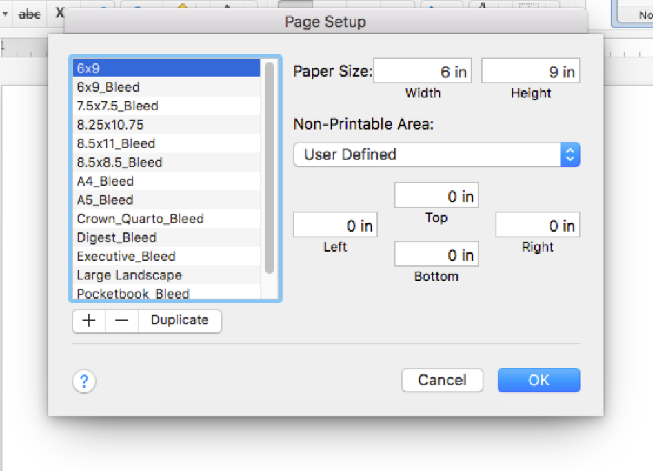 make a custom size pdf on word for mac